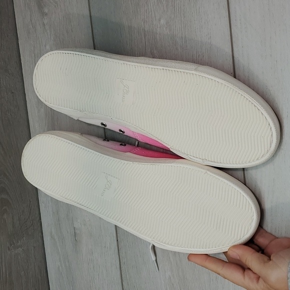J.Crew Womens Colorblock Dip Dyed Fuchsia Sneakers shoes sz 10H - Picture 10 of 12